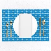 Tea Towel - Blue Snowflake Garland