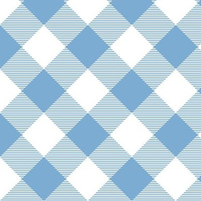 Tartan, Small blue and white diagonal with horizontal stripes, small scale