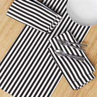 Black and White Stripe - Half Inch Wide