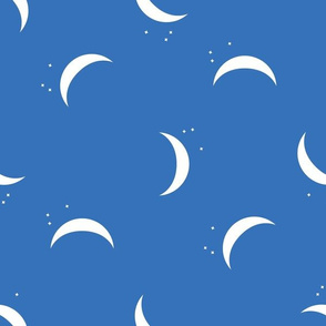 blue crescent moon