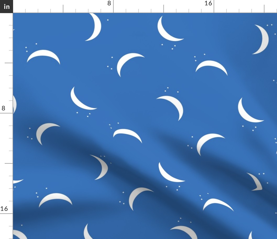 blue crescent moon