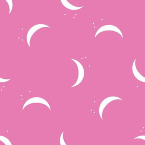 pink crescent moon