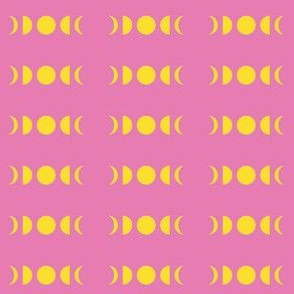 pink yellow moon phases - large