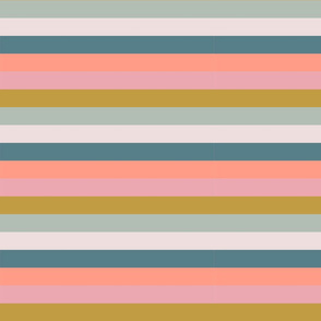 Tropical Horizontal Multicolor Stripe