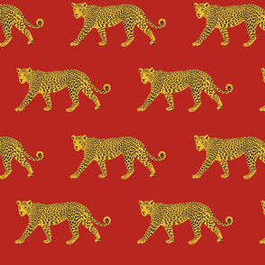 Leopards - Large - Red Yellow