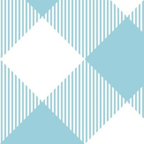 Tartan, Large light sky and white diagonal with vertical stripes