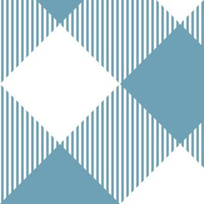 Tartan, Large dark sky and white diagonal with vertical stripes