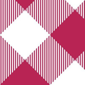 Tartan, Large dark-red and white diagonal with vertical stripes