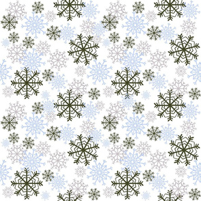 Snowflakes Pattern - Periwinkle