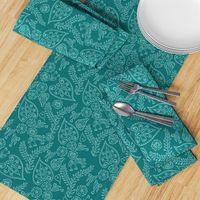 Teal Floral Paisley spsqfall21