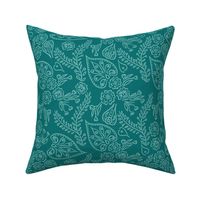 Teal Floral Paisley spsqfall21