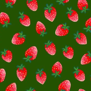 Strawberries in Sap Green