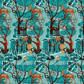 Garry Oak Waterfall Chintz spsqfall21