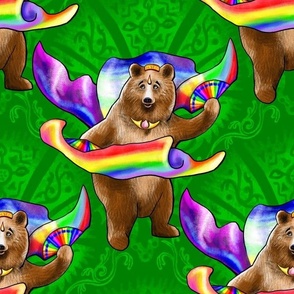 Belly Dancing Neon Disco Pride Bear LGBTQIA