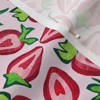 Strawberries Paper Cut on Crema Fresa 2in Strawberry med 