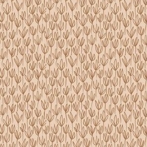 Field Of Flowers - Small Scale floral - ditsy - Tan Earth Tones 