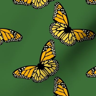 Monarch Butterfly on Hunter Green