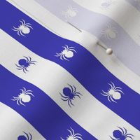 Spiders! - indigo / white stripes