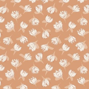 Tossed Floral - Ditsy Floral - Peach