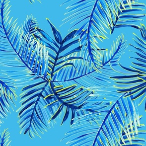 Teal Palms - blue