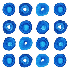 Blue painted Circles