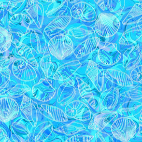 Trippy - aqua | abstract shells