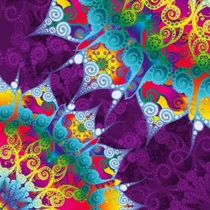 Rainbow Mandala rainbow-dark violet 