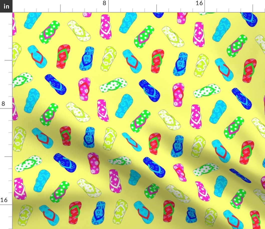 Flip Flops Pattern Yellow