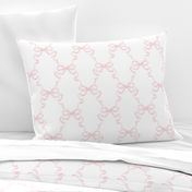 Small Hannah Ribbon Trellis Pink on White