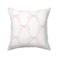 Small Hannah Ribbon Trellis Pink on White