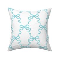 Small Hannah Ribbon Trellis Aqua White