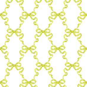 Small Hannah Ribbon Trellis Citron White