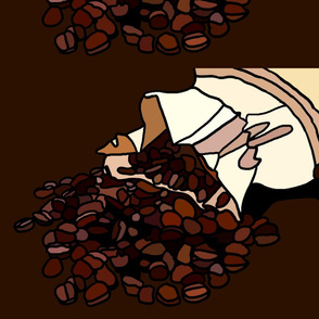 Sack of coffee beans