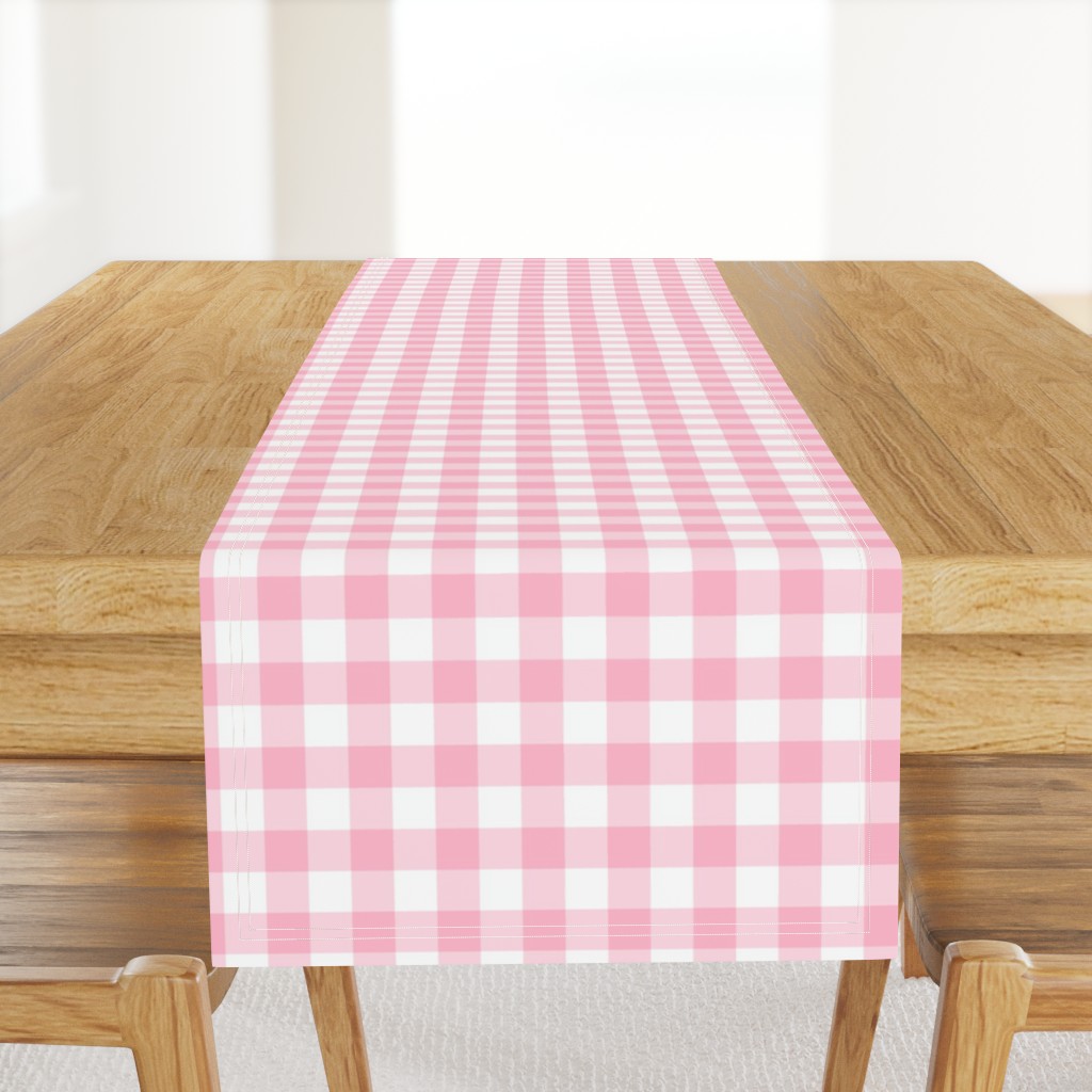 Pink Gingham- medium scale