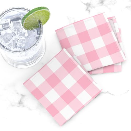 Pink Gingham- medium scale