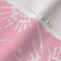 White on Candy Pink Tie Dye Starburst - medium scale