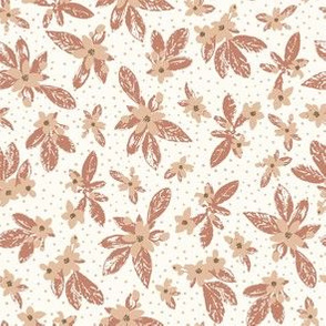 Ditsy Boho Floral - small scale flower print -  Candy Pink