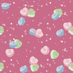 candy hearts valentine's day pattern