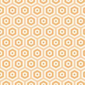 Geometric Pattern: Hexagon Hive: Positive Light Orange