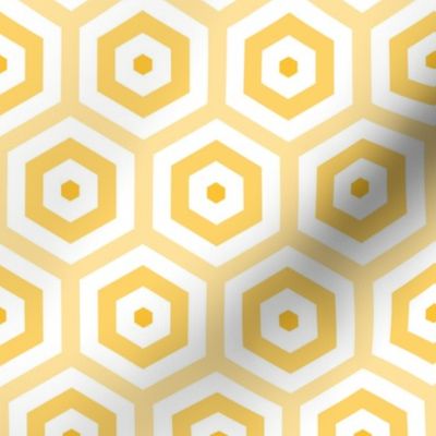 Geometric Pattern: Hexagon Hive: Positive Light Yellow