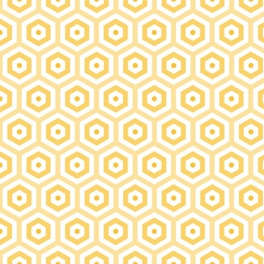 Geometric Pattern: Hexagon Hive: Positive Light Yellow