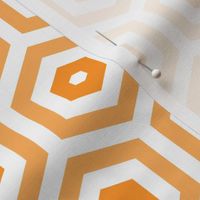 Geometric Pattern: Hexagon Hive: Negative Light Orange