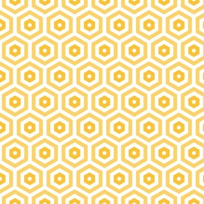 Geometric Pattern: Hexagon Hive: Negative Light Yellow