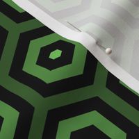 Geometric Pattern: Hexagon Hive: Positive Dark Green