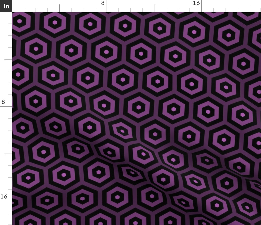 Geometric Pattern: Hexagon Hive: Positive Dark Purple
