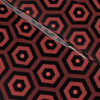 Geometric Pattern: Hexagon Hive: Positive Dark Red