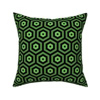 Geometric Pattern: Hexagon Hive: Negative Dark Green