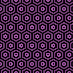 Geometric Pattern: Hexagon Hive: Negative Dark Purple