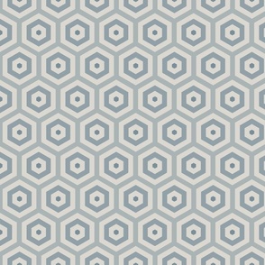 Geometric Pattern: Hexagon Hive: Bluestone