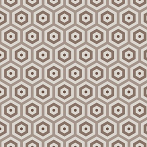 Geometric Pattern: Hexagon Hive: Brownstone